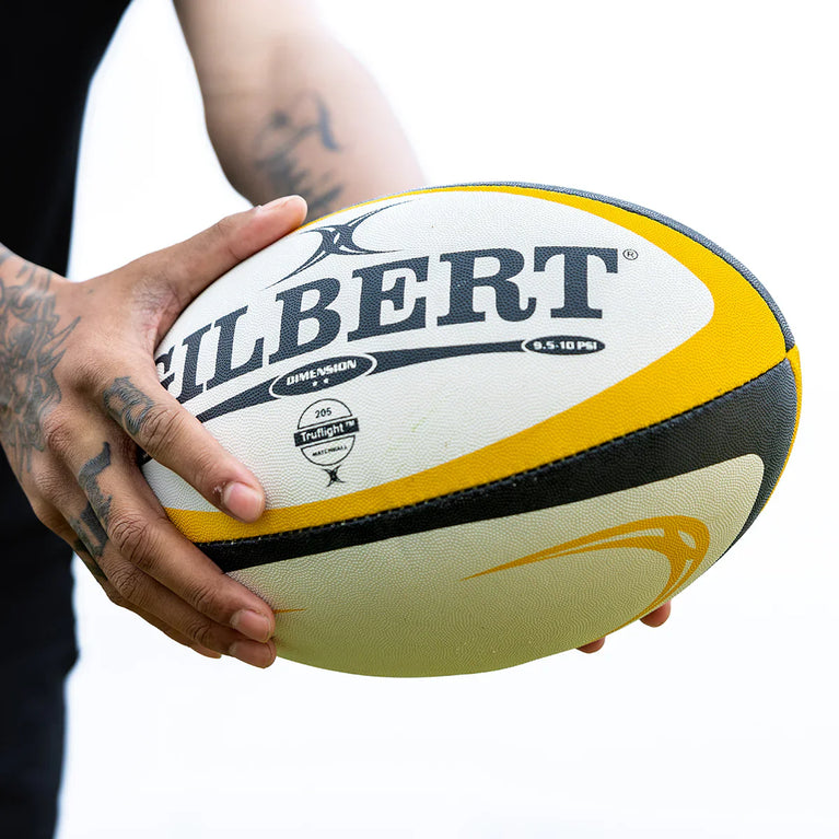 GILBERT DIMENSION MATCH BALL YELLOW-BLACK SIZE 5