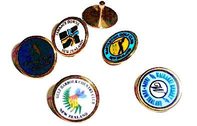 Pin Style 16mm Golf Ball Markers - With Decal Logo