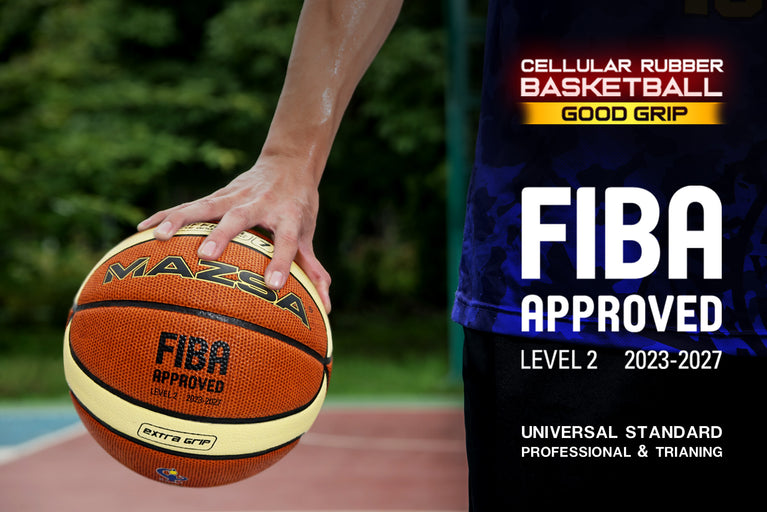 MAZSA BASKETBALL FIBA APPROVED CREAM RIBBED SIZE 7