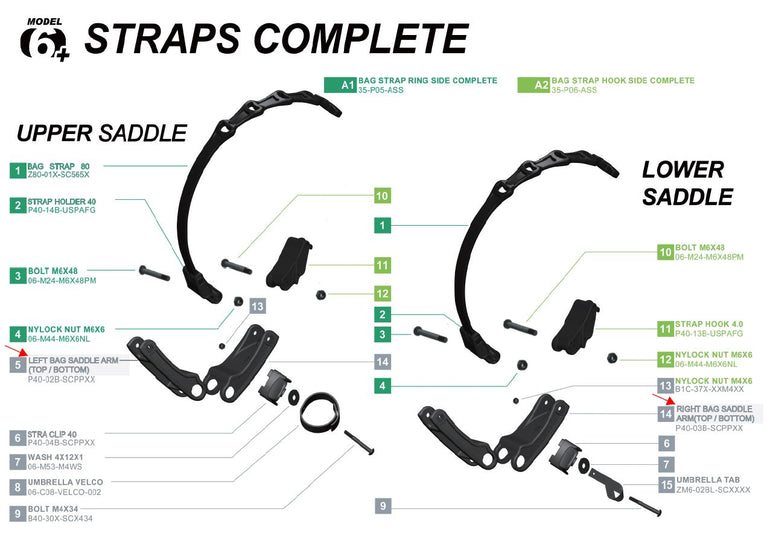 Clicgear Model 6+ - Straps Complete