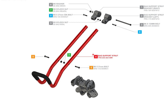 Clicgear 8.0 - Bag Support Strut Assembly