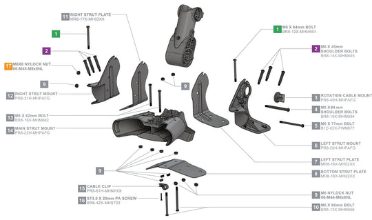 Clicgear 8.0 - Main Hinge Assembly V2