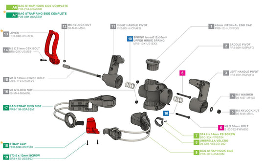 Clicgear 8.0 - Upper Saddle Assembly