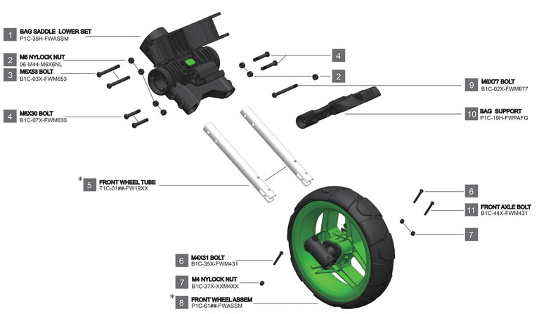 Rovic RV1C - Front Wheel Complete V2