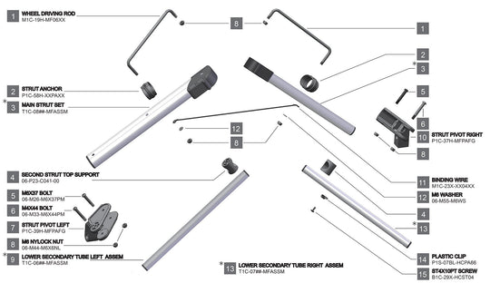 Rovic RV1C - Wheel Support Assembly V2