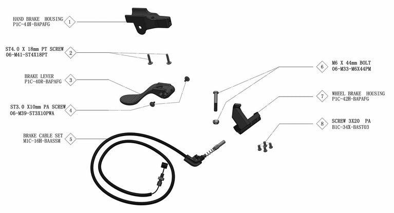 Rovic RV1C - Brake Assembly V1