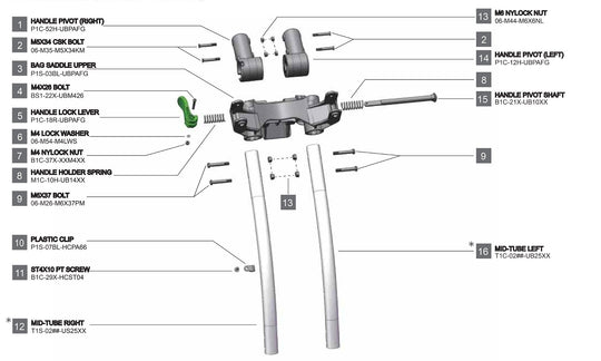 Rovic RV1C - Upper Bag Saddle Complete V2