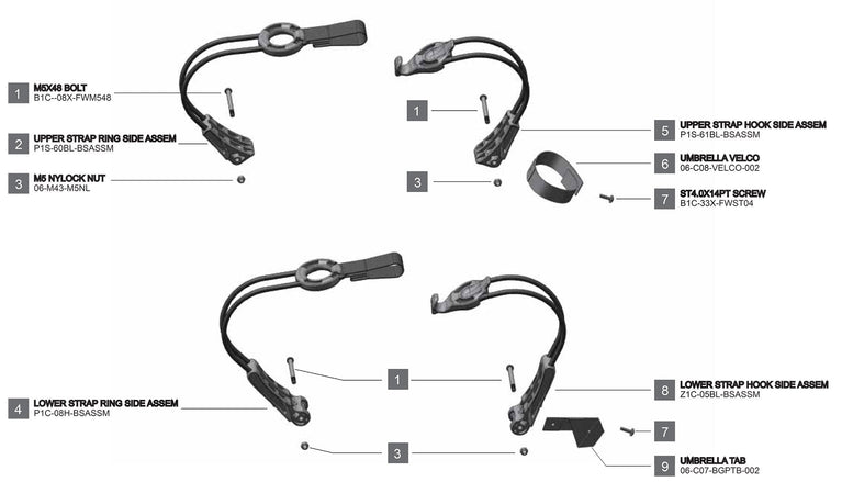Rovic RV1C - Bag Straps Complete V2