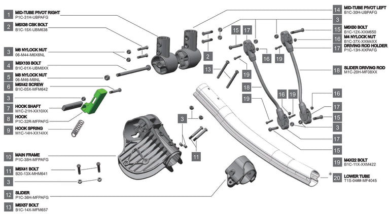 Rovic RV1S - Main Frame Assembly V1