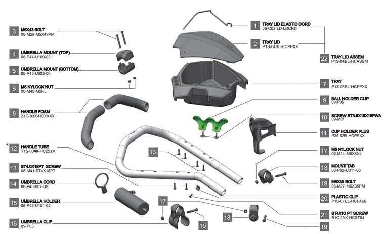 Rovic RV1S - Handle Complete V1