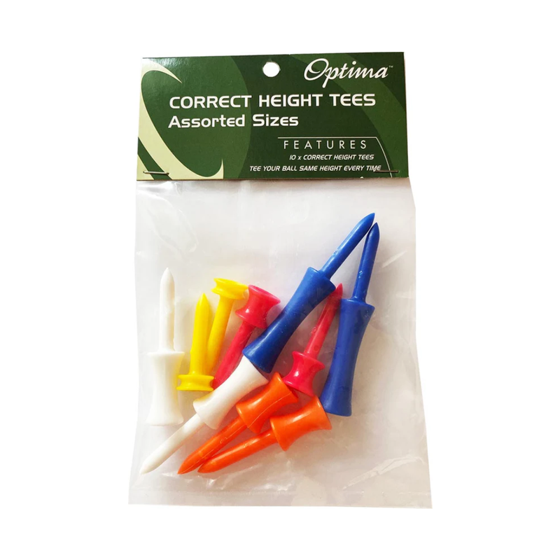 Optima Correct Height Plastic Golf Tees