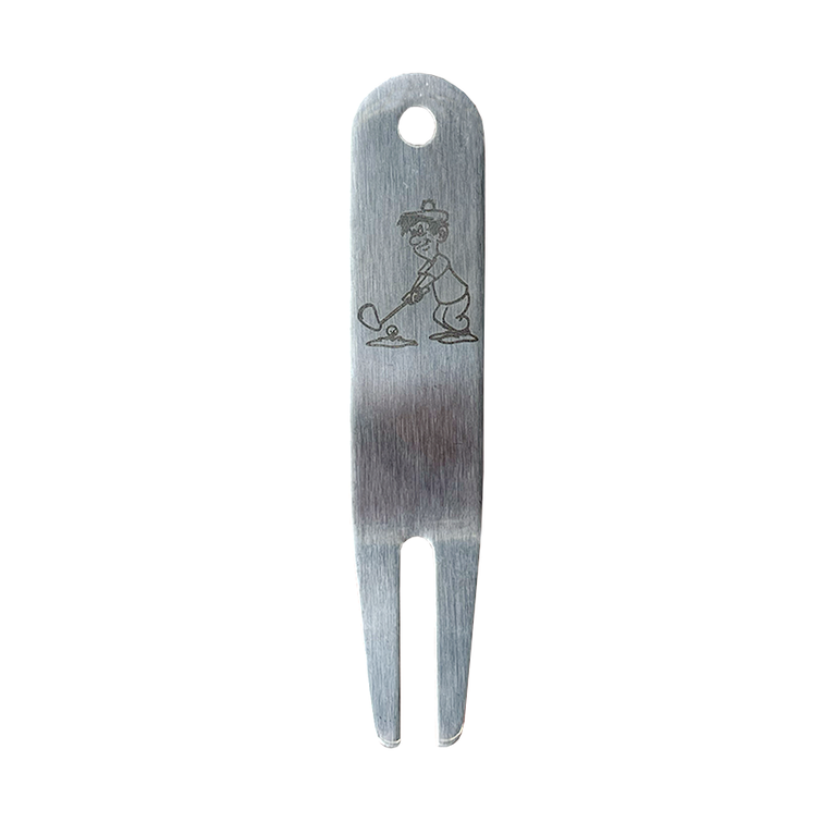 Golf Divot Tool with Comic Logo