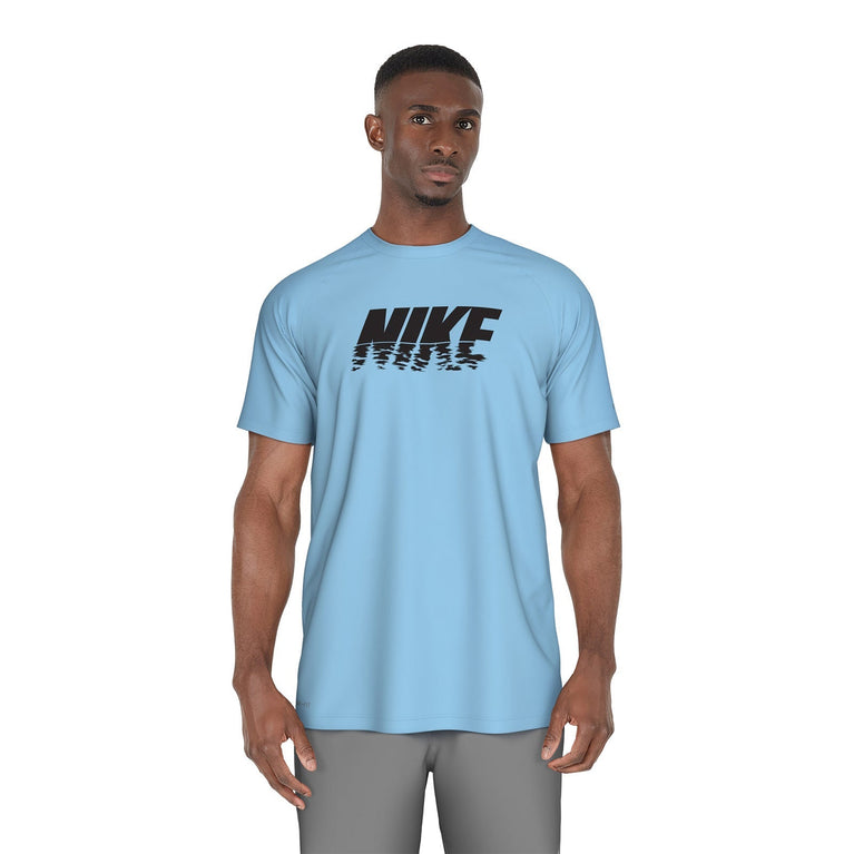 Nike Swim Men's Sunset Logo Short Sleeve Hydroguard Top