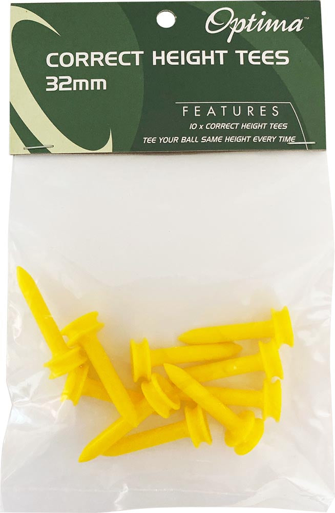 Optima Correct Height Plastic Golf Tees