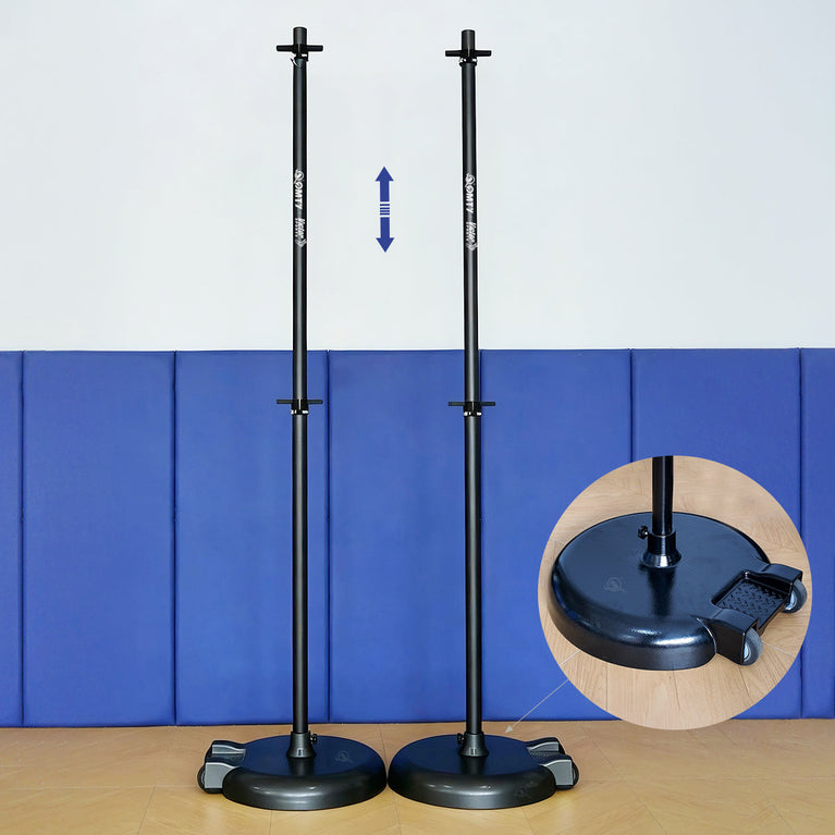 PORTABLE VOLLEYBALL POST WITH CAST IRON BASE