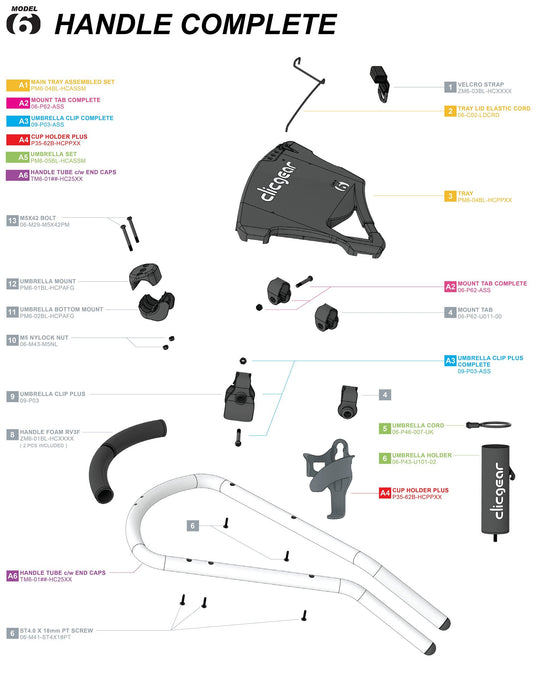 Clicgear Model 6.0 - Handle Complete