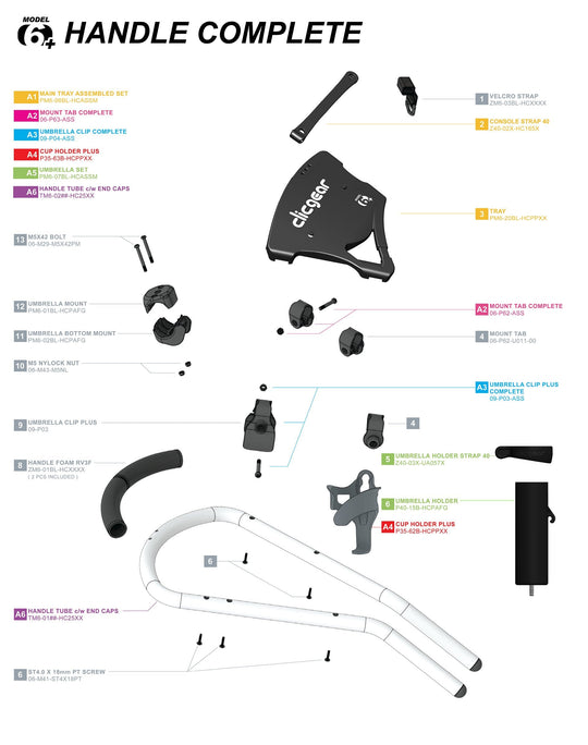 Clicgear Model 6+ - Handle Complete