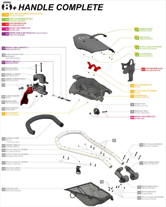Clicgear 8+ - Handle Complete