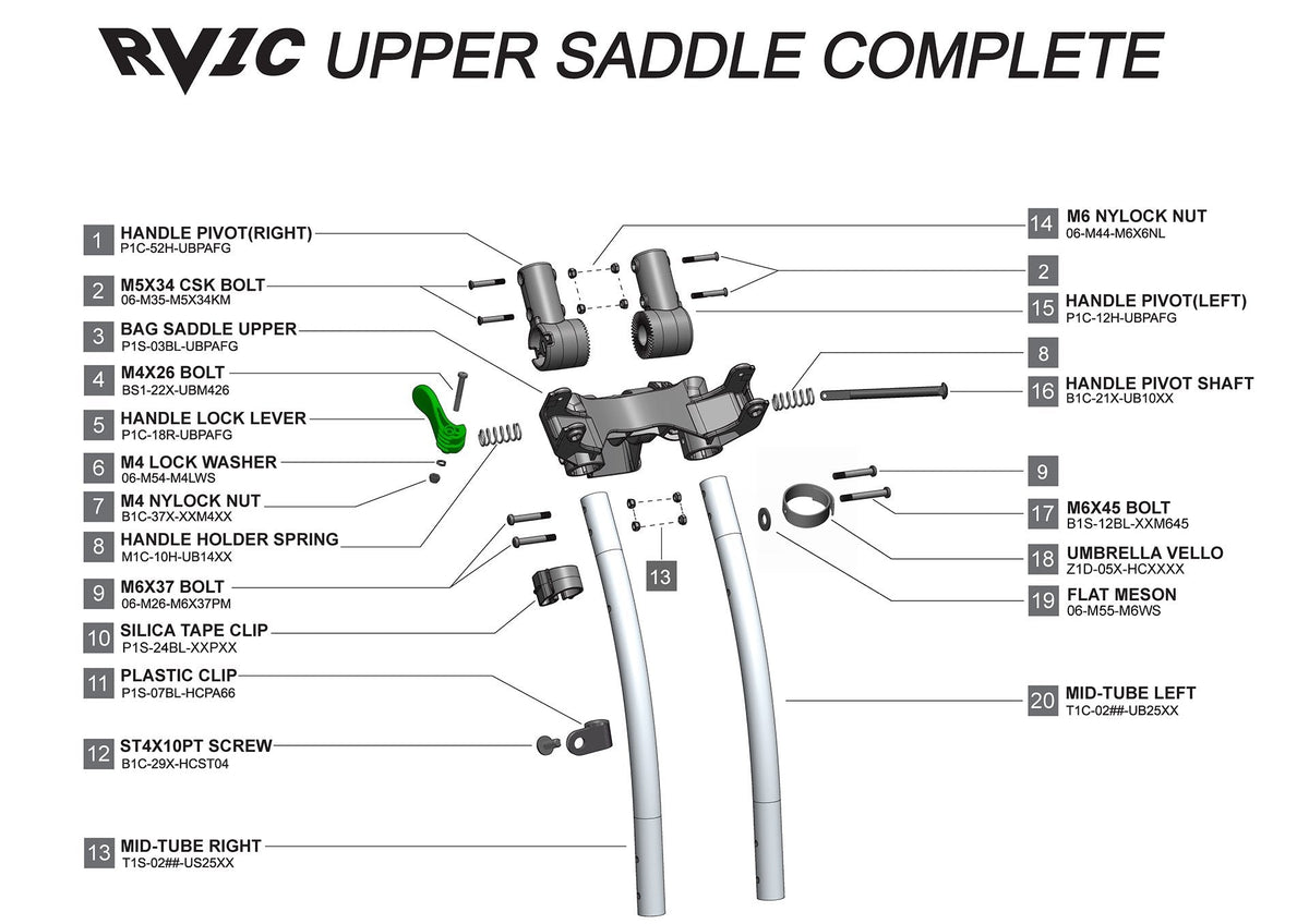 Rovic RV1C - Upper Saddle Complete V3 – Victor New Zealand