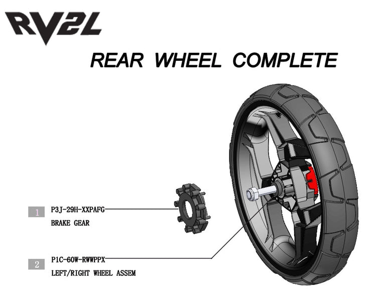 Rovic RV2L - Rear Wheel Complete V1