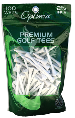Optima Wood White Tees 100Pack