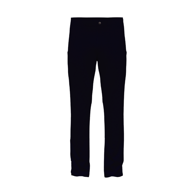 Front view of black pants on white background