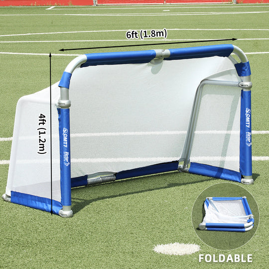 MINI FOLDAWAY ALUMINIUM FOOTBALL GOAL