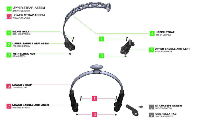Rovic RV1C - Bag Straps Complete V4