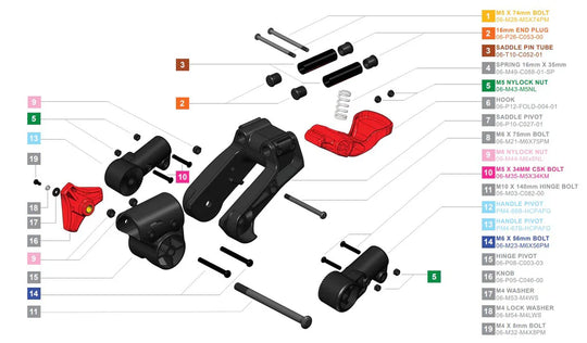 Clicgear 2.0 & 3.0 -Upper Saddle Assembly - Parts discontinued once not available