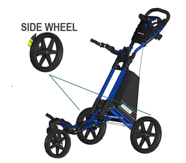 Walkinshaw Swivel Trundler Spare Parts - 6 Spoke Side Rear Wheel