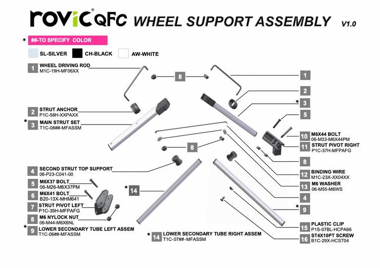 Rovic QFC - Wheel Support Assembly