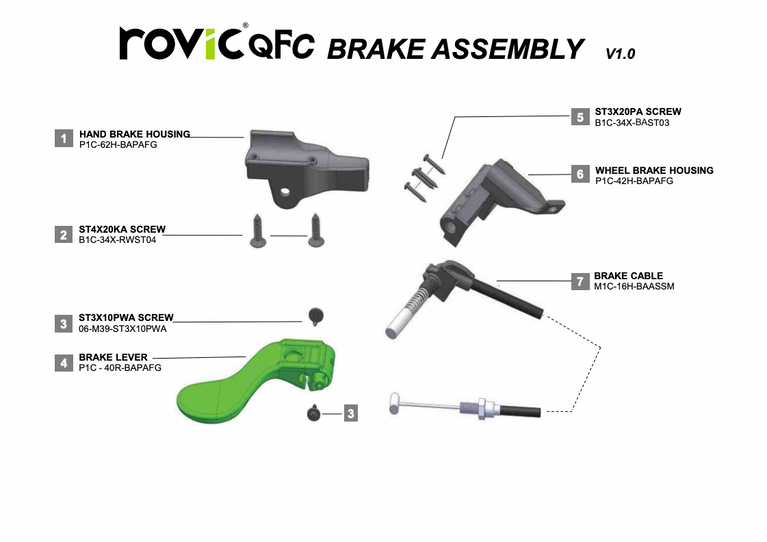 Rovic QFC - Brake Assembly
