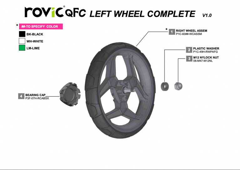 Rovic QFC - Left Wheel Complete