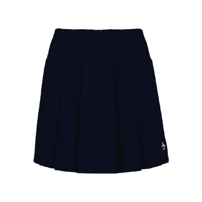Navy pleated skorts front view