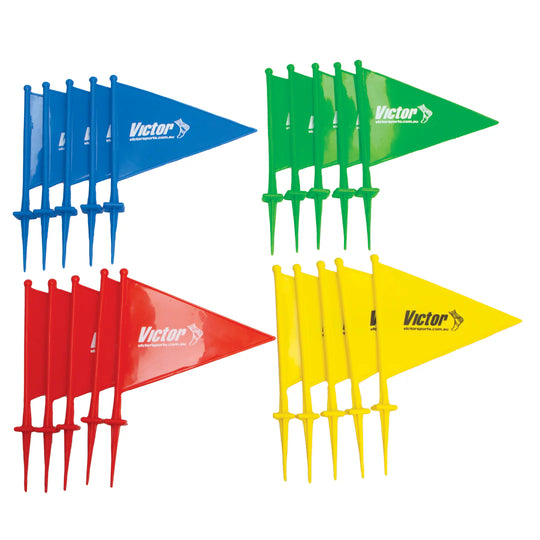 VICTOR FIELD MARKER FLAG PVC SET (20)