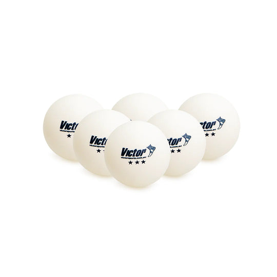 VICTOR TABLE TENNIS BALLS COMPETITION WHITE (6)