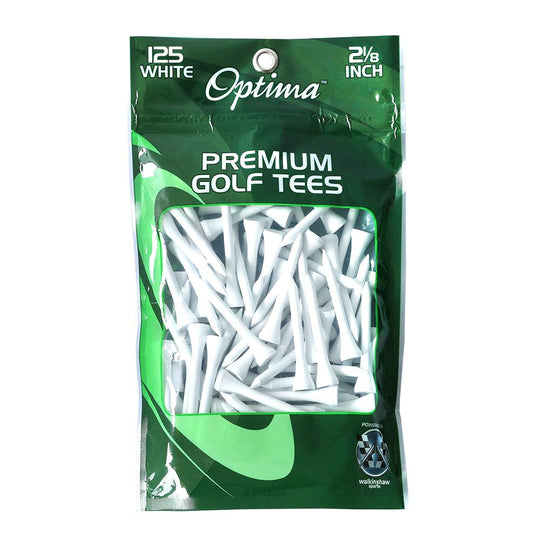 Optima Wood White Tees 125 Pack